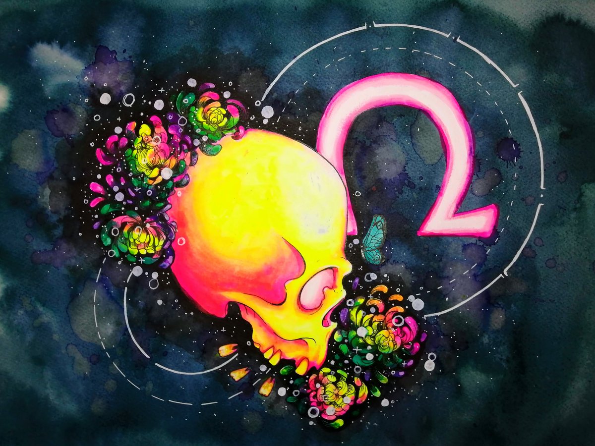 0megaAl's tweet photo. 'Death' my latest neon skull 💀#omegaAl #neonSkull https://t.co/XkrJhE8YP3