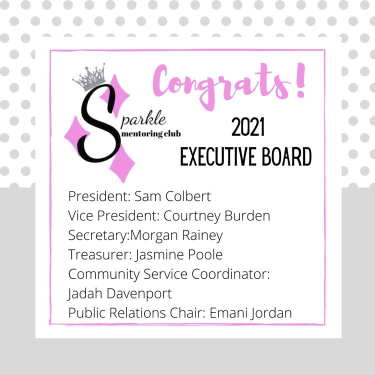 TroySparkle's tweet photo. Congratulations to our new exec board of 2021-2022! Look forward to working with you ladies!!! https://t.co/O1mqvYNaMO