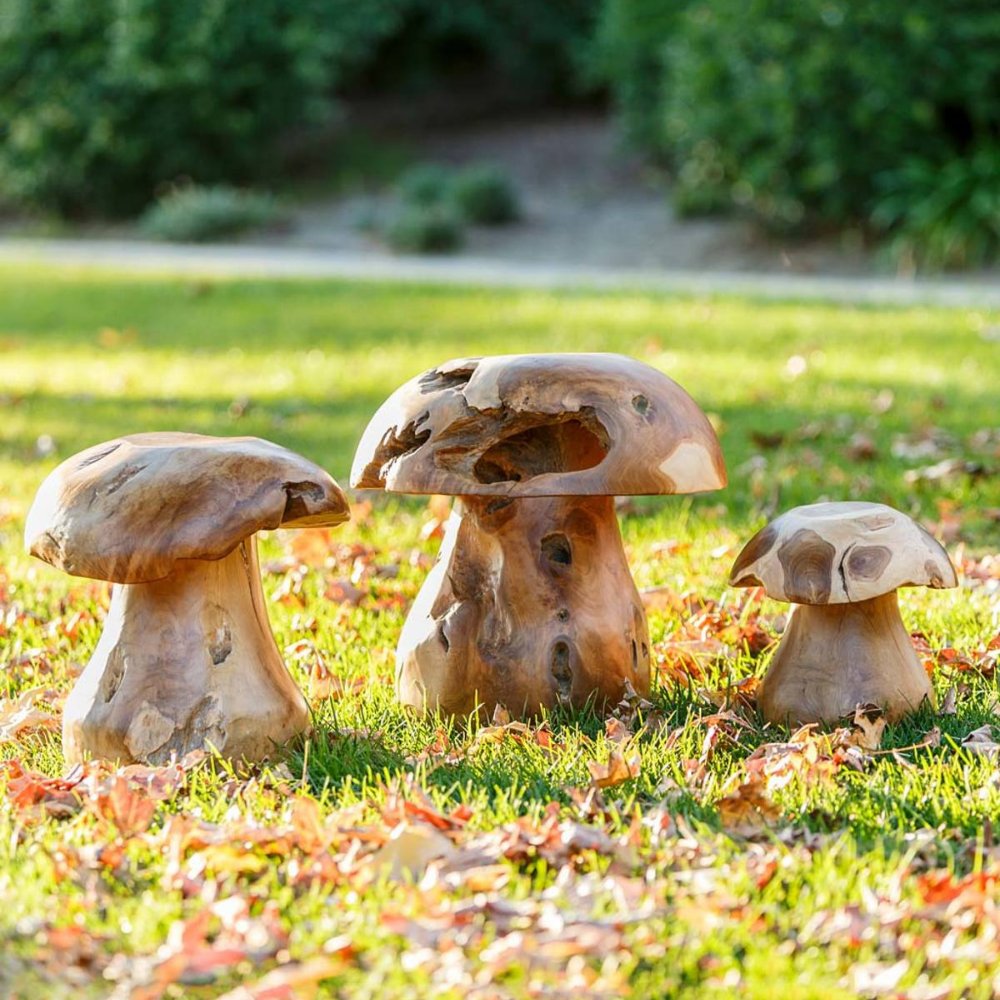 VictorianEco's tweet photo. The handcrafted touch of skilled artisans turn an ordinary teak log into magical reclaimed teak mushroom stools. 
🍄🍃
https://t.co/lCYJEQNfSg https://t.co/N5OOuryhNS