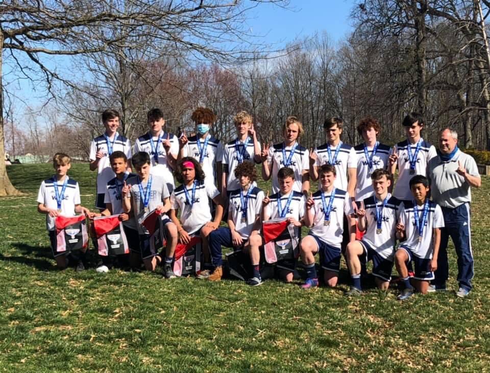 WYSCSportsClub's tweet photo. Congratulations to our U16 Mustangs 05 boys soccer team who are champions of the Icebreakers tournament. The boys went undefeated all weekend only allowing in one goal. Great job boys! ⚽️⚽️⚽️🥇⚽️⚽️⚽️ #mustangschampions #mustangsstrong #undefeated #mustangssoccer #wyscmustangs https://t.co/GASkhmOWQQ
