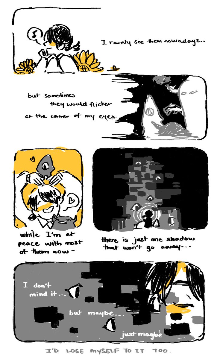 An old comic!
The shadow visits me a lot less often nowadays ? 