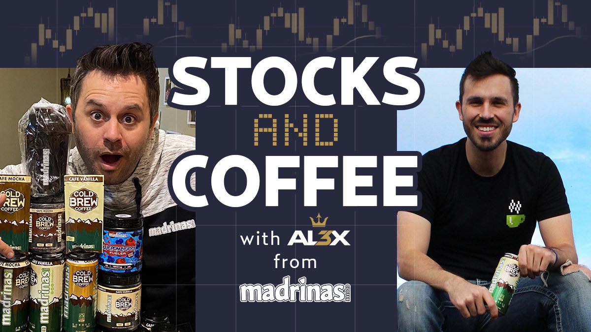 TheStockGuyTV's tweet photo. Join us on stream tomorrow at 12PM EST as @Madrinas co-founder @AL3XDAVIS stops by to talk coffee, the new “diamond hands” TSG flavor, giveaways and oh yeah....

Something about a hot tub....

See you then!  

Oh, almost forgot.... you degens get to build his stock portfolio... https://t.co/MDme2uCztv