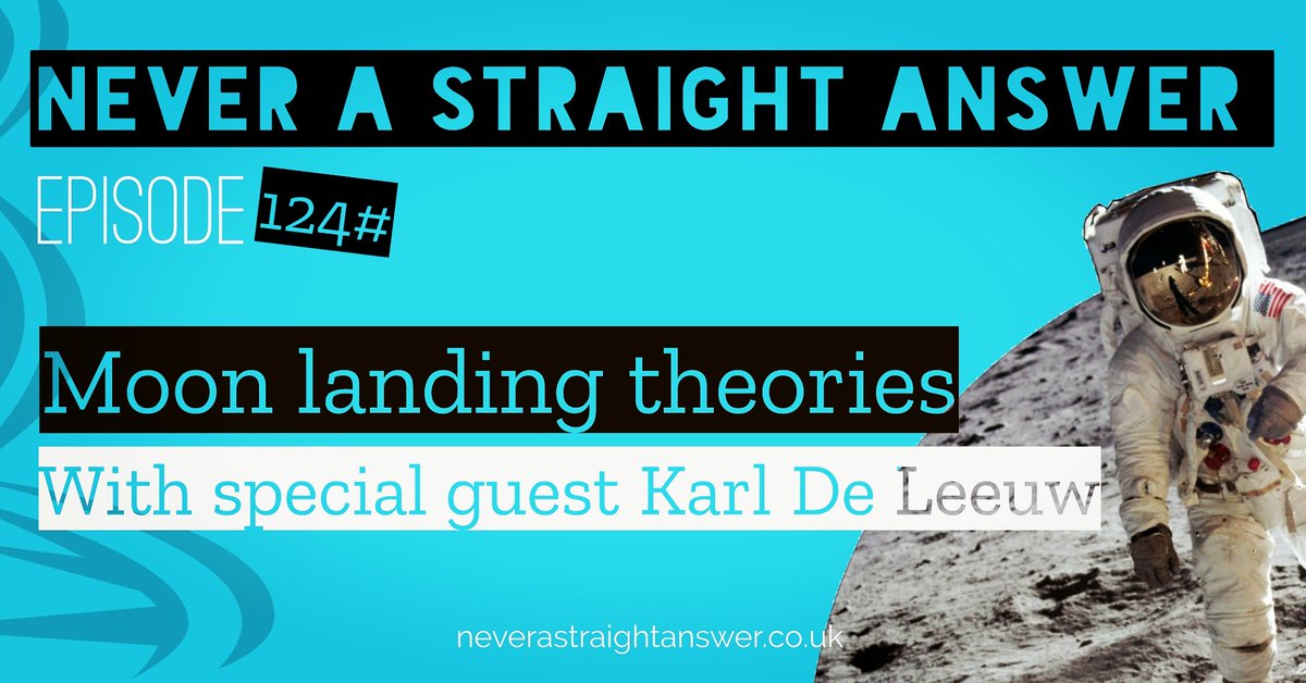 NEW EPISODE

124# Moon landing theories | with guest Karl De Leeuw

We're joined by Karl De leeuw to discuss some of the theories surrounding the moon landing. 

New
anchor.fm/neverastraight…

Spotify
open.spotify.com/show/0noBaIL4C…

Links
linktr.ee/Neverastraight…

#PodernFamily #moon #hoax