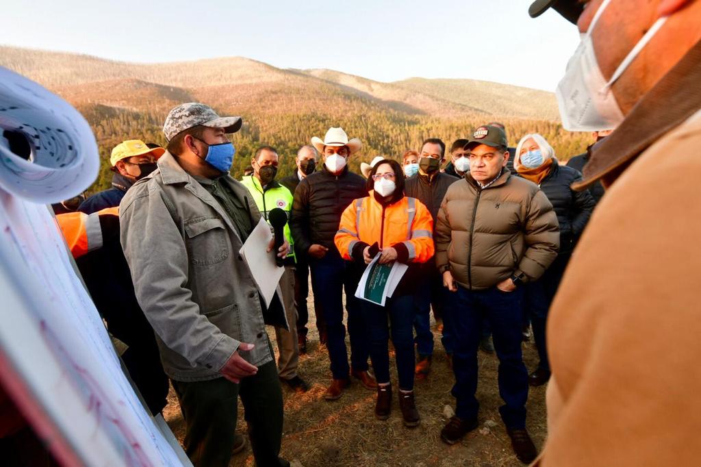 Al día de hoy se logró un avance del 40% en el control del siniestro y un 15% de liquidación del incendio en la Sierra de Arteaga.