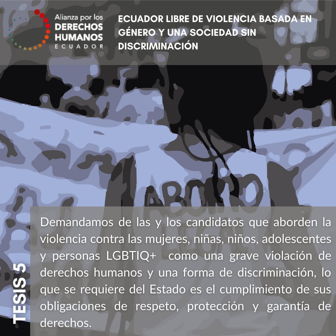 VivianIdrovo's tweet photo. TESIS 6: Las personas en situación de vulnerabilidad requieren atención prioritaria del Estado. Niñas, niños y adolescentes de ser escuchadas y escuchados.
Exigimos #CompromisoYA @LassoGuillermo @ecuarauz
🔴 Declaración completa: https://t.co/pmnSFKJ8TF
#DebatePresidencialEc https://t.co/WVt6RTb4mW
