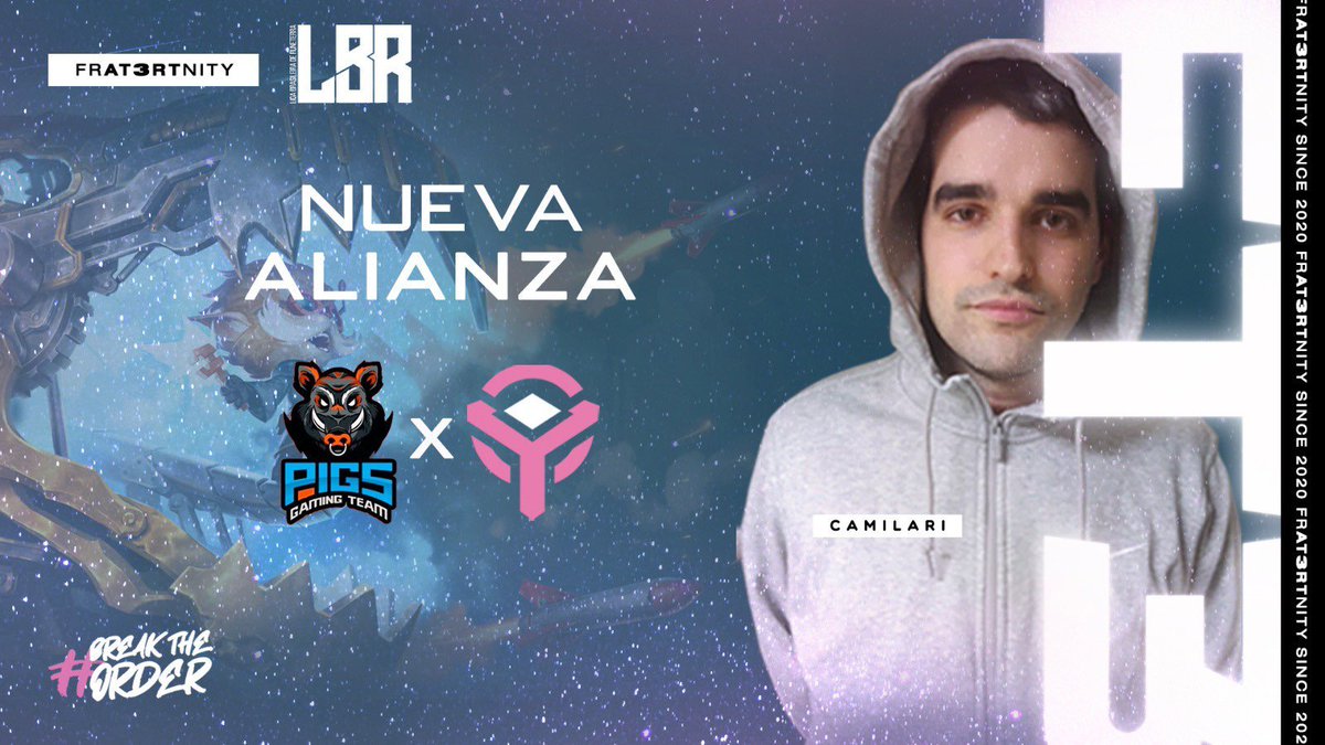 EEEEEE Temos novidades!Uma aliança entre a Pigs e a @FraternityES! O @Camilari13vai jogar com a Pigs durante a LBR! Estamos ansiosíssimos para trazer o intercâmbio de experiencias e representação internacional!

Dale Camilari!