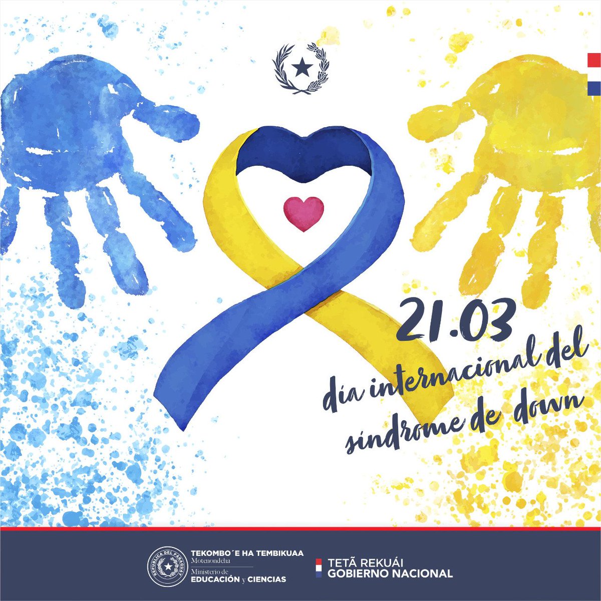MECpy's tweet photo. 📚📝 En el "Día Mundial del Síndrome de Down" recordamos la importancia de la implementación de programas educativos de forma temprana, acompañando a los niños y niñas en el desarrollo de destrezas y habilidades, trabajando juntos por una Educación Inclusiva 🇵🇾💪 https://t.co/twIP0bzsn0