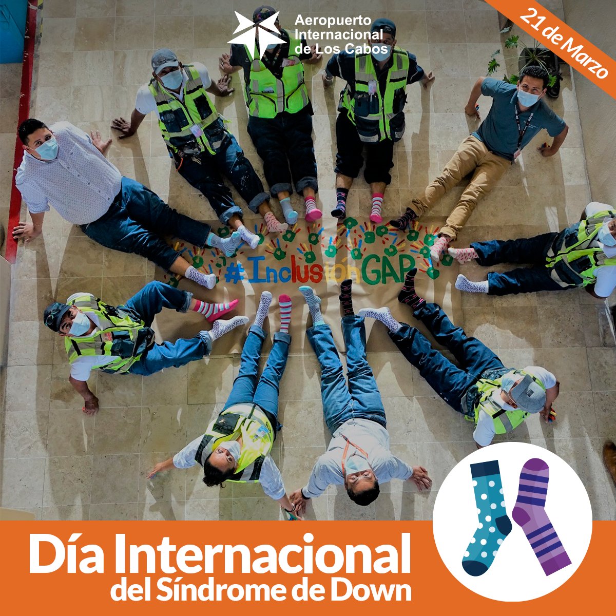 CabosAirport's tweet photo. En el #DíaMundialdelSíndromedeDown, los invitamos a la reflexión para dejar de lado prejuicios y reivindicar igualdad de derechos. Así celebremos nosotros la inclusión.🧡 💛  
#InclusionGap #SindromeDeDown

Conoce la experiencia completa aquí: https://t.co/gDPUQGMkJI https://t.co/1uCE1q6Z35