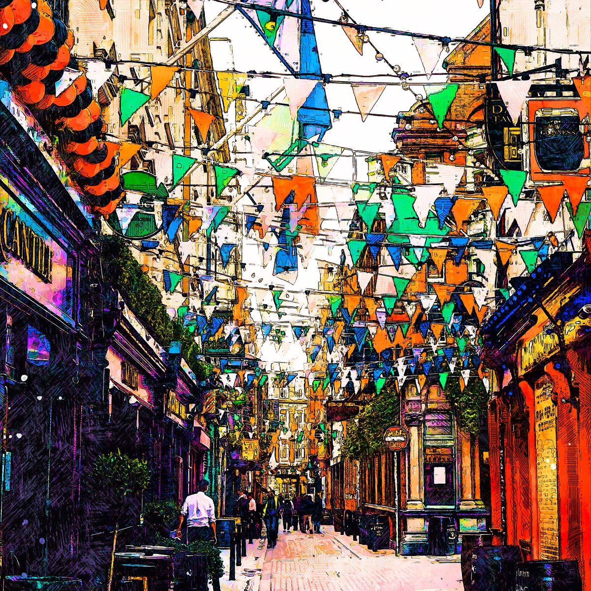 IllustratedIre's tweet photo. Dame Lane (Lána an Dáma) is a narrow thoroughfare in Dublin, with a variety of historical and literary associations ☘️ #Dublin #Ireland https://t.co/Xw9s01i2QF