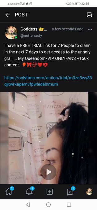 I have a FREE TRIAL link for 7 People to claim In the next 7 days to get access to the unholy grail.<a href="/tag/findom"class="tags"><span>#findom</span></a><a href="/tag/bbwonlyfans"class="tags"><span>#bbwonlyfans</span></a><a href="/tag/onlyfansdominatrix"class="tags"><span>#onlyfansdominatrix</span></a><a href="/tag/onlyfansfreetrial"class="tags"><span>#onlyfansfreetrial</span></a>