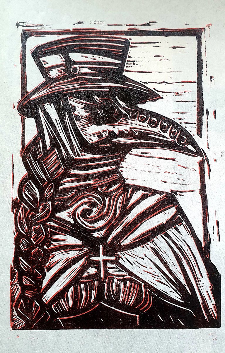 FaerieQueeneP's tweet photo. Thanks for the kind words! ★★★★★ "This print is so detailed and I love how different it is! Can&amp;#39;t wait to display this in my new apartment, will definitely buy from this shop again!!" Jess #etsy #black #unframed #horrorgothic #plague #pandemic #plaguedoctor #doctor #lino https://t.co/L5AemTI1k1