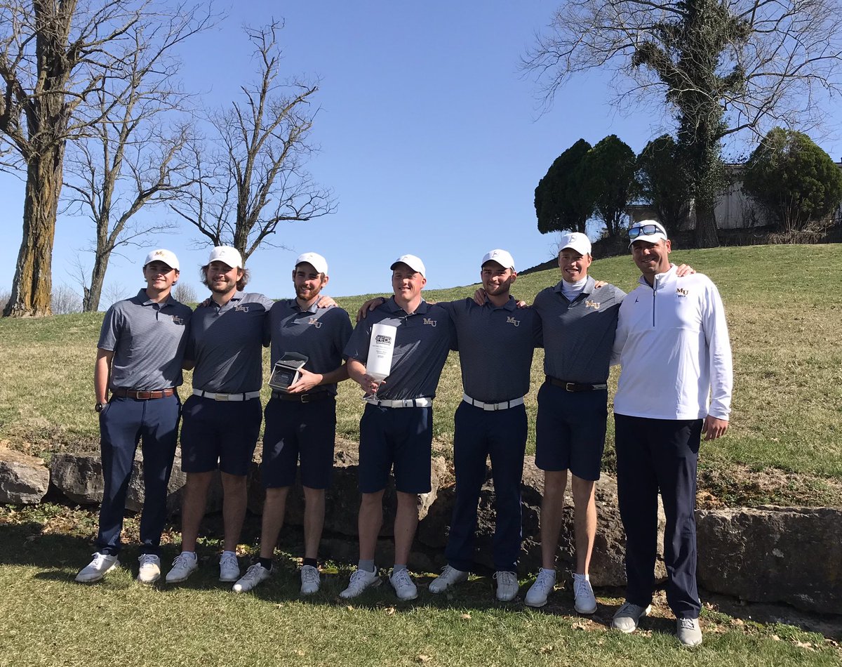 MUKnightsgolf's tweet photo. Knights Win in Kentucky!! 
5 rounds this spring each one getting better. #MUGolf #improvement 
Matthew Chapman Individual champion! Even par 72-72 https://t.co/vhKBU340Jf