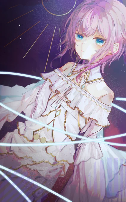 #にじさんじ五十音順に描いたら童田明治の時には画力上がってる説 
95人目 夕陽リリさん
#りりあーと 