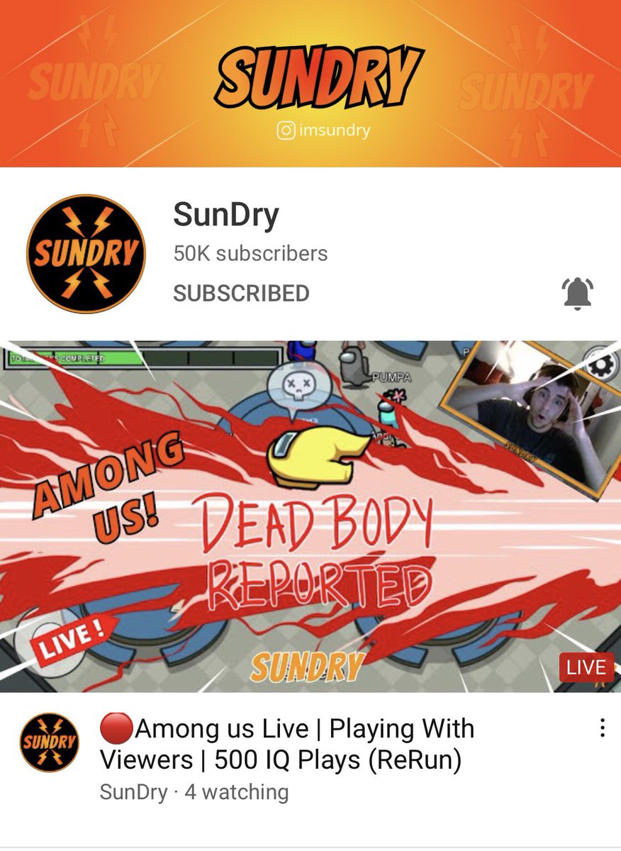 ImSunDry's tweet photo. We’re halfway there guys! Thank you so much for 50k :) #YouTube #contentcreator #50k #milestone #sundry https://t.co/KEwxqbLNJa