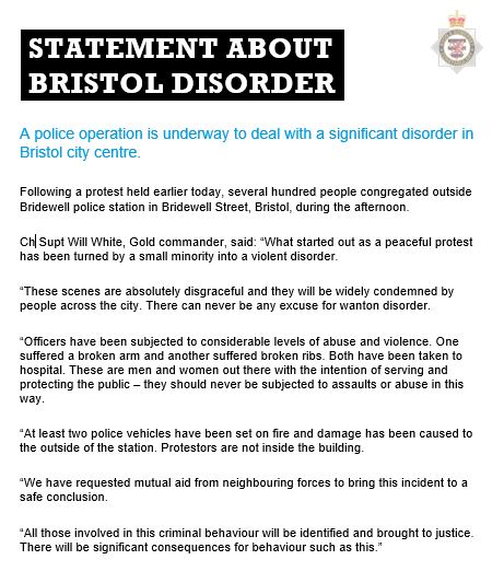 Avon and Somerset Police tweet media