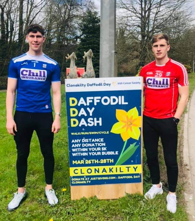 sinead_crowley's tweet photo. Huge thanks to @clongaa and @OfficialCorkGAA Sean and Mark White who are backing #Clonakilty #DaffodilDay fundraiser this week for the @IrishCancerSoc.  
https://t.co/4FgVoZoBRP
Everyone’s support is greatly appreciated 🙌🏼

#clonakilty #westcork #purecork https://t.co/WvsJiFcSRz