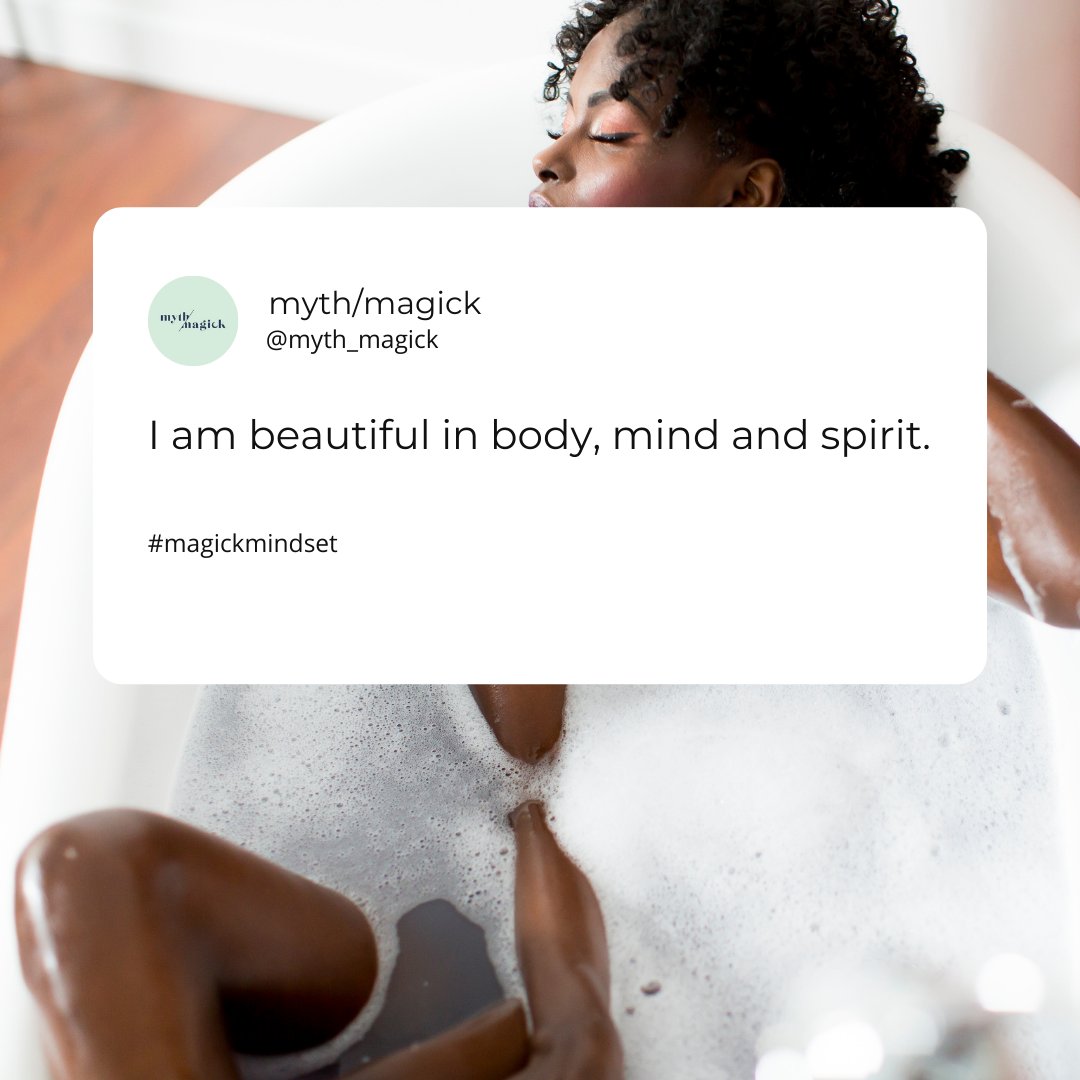 Your affirmation for today ⬇️ 

🗣️ I am beautiful in body, mind and spirit.
🗣️ I am beautiful in body, mind and spirit.
🗣️ I am beautiful in body, mind and spirit.