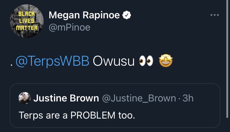 umterps's tweet photo. Megan Rapinoe: @TerpsWBB fan.

A four part story. https://t.co/JvZDlMj5U8
