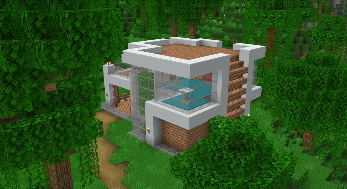 EvercraftMCPE's tweet photo. STARTER SPOTLIGHT: Wystler

This adorable modern starter is nestled in the jungle just at the edge of Chad Town, built by the mining king himself.

#Evercraft #Minecraft #SurvivalBuild #Bedrock #Multiplayer #MinecraftBuilds #MinecraftSMP https://t.co/lkBEz21blE