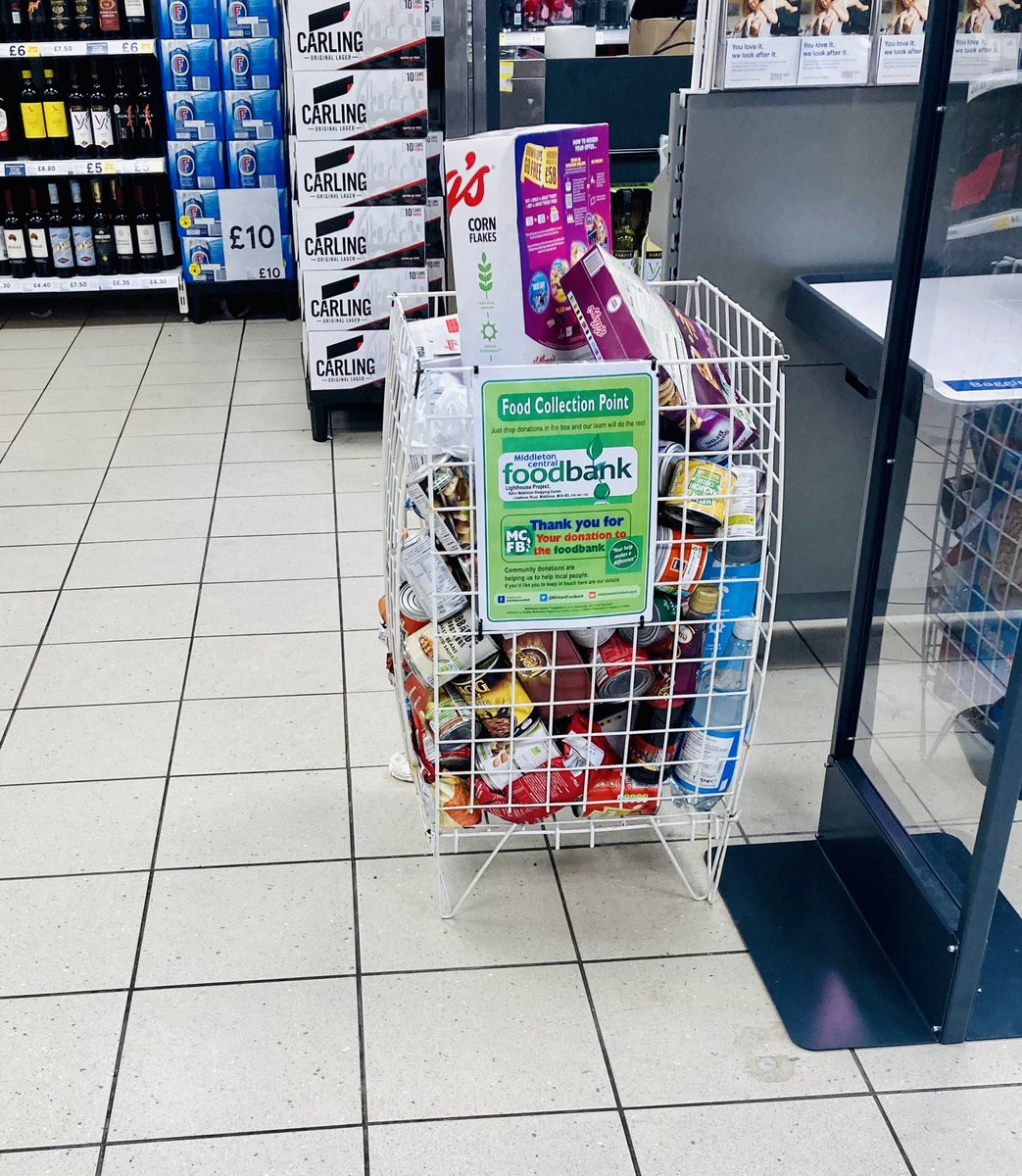 My team 💕 helping the #local #community our bin for #middleton #foodbank is bursting with donations 😊 our #Easter hamper is out raising funds for the local #playcentre and we donated items to a local #charity who are supporting our #community #Manchester <a href="/Tesco/">Tesco</a> #BeKind #support