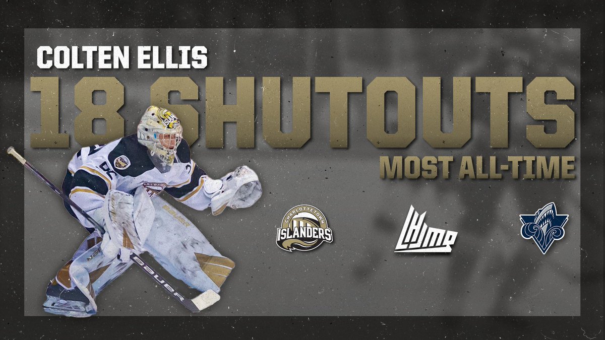 HISTORY MADE!

With today's shutout, Colten Ellis moves into sole possession of 1st in QMJHL history with 18 career shutouts!

His seven shutouts this season are also tied for the QMJHL single-season high!