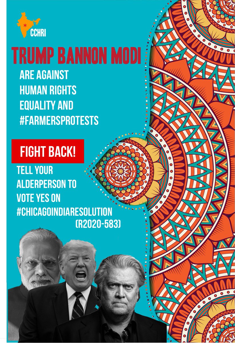 CCHRI5's tweet photo. Who's opposing the #ChicagoIndiaResolution? 

Yep... these guys. 

Fight back! Call you alderperson and tell them to vote yes for R2020-583 
#FarmersProtest https://t.co/dyG3D0bEbg