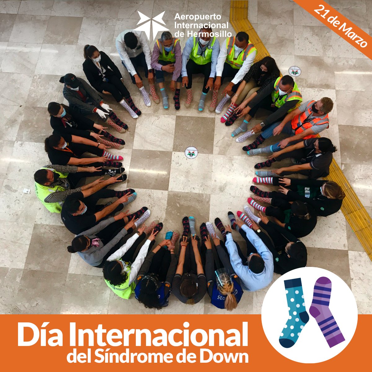 AeropuertoHMO's tweet photo. Es increíble como el exceso de un cromosoma puede eliminar toda la maldad de un ser humano"💛 🧡 Con respeto y creatividad, en el #AeropuertoDeHermosillo nos sumamos a la concientización del #SindromeDeDown #InclusionGAP 

Mira toda la experiencia aquí: https://t.co/DgtHHUB03j https://t.co/2yK0VZiNHa
