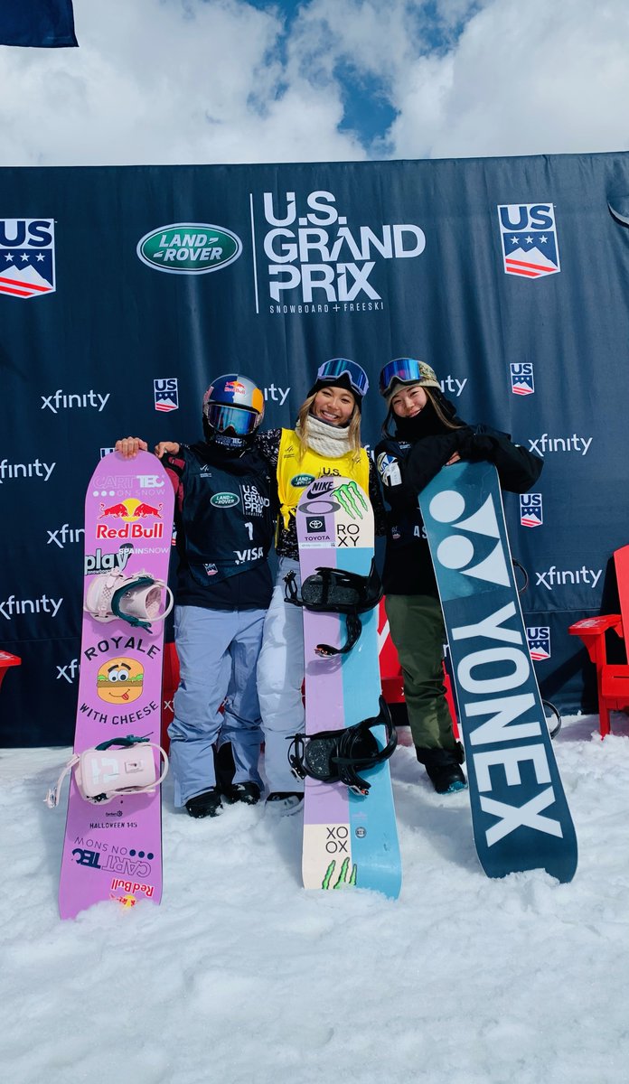Halfpipe World Cup Aspen - results

Top-3 Women:
1. Chloe Kim 🇺🇸
2. Queralt Castellet 🇪🇸
3. Sena Tomita 🇯🇵 

Top-3 Men:
1. Yuto Totsuka 🇯🇵
2. Raibu Katayama 🇯🇵
3. Andre Hoeflich 🇩🇪

Full results: fis-ski.com/DB/general/eve…