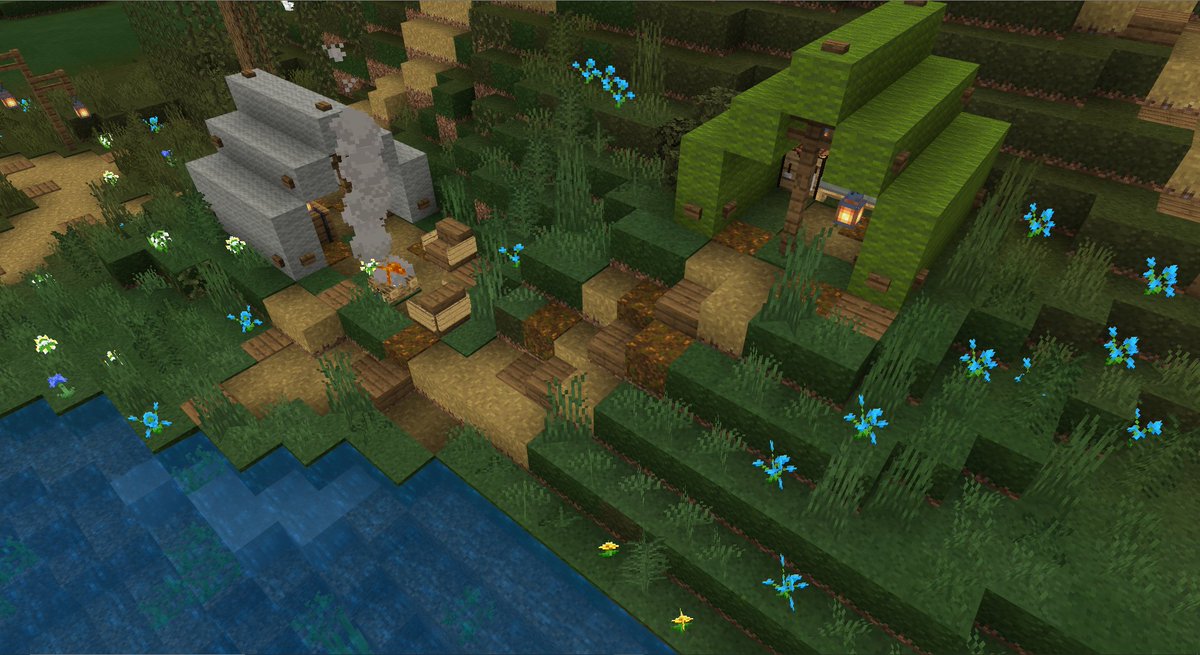EvercraftMCPE's tweet photo. MINI SPOTLIGHT: @haley6michelle

Couldn't fit this awesome little campsite in last Sunday's spotlight, so it gets it's own tweet 😄

It's the little details that really make a base 💯

#Evercraft #Minecraft #SurvivalBuild #Bedrock #Multiplayer #MinecraftBuilds #MinecraftSMP https://t.co/iFujuN0GBz