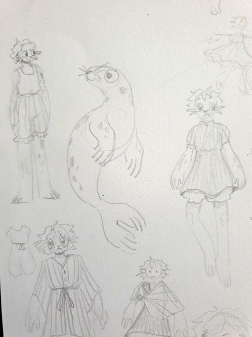 I'm redesigning my character from the votum smp, taking inspiration from vintage swimwear XD

#votumsmp #vsmp #characterdesign 