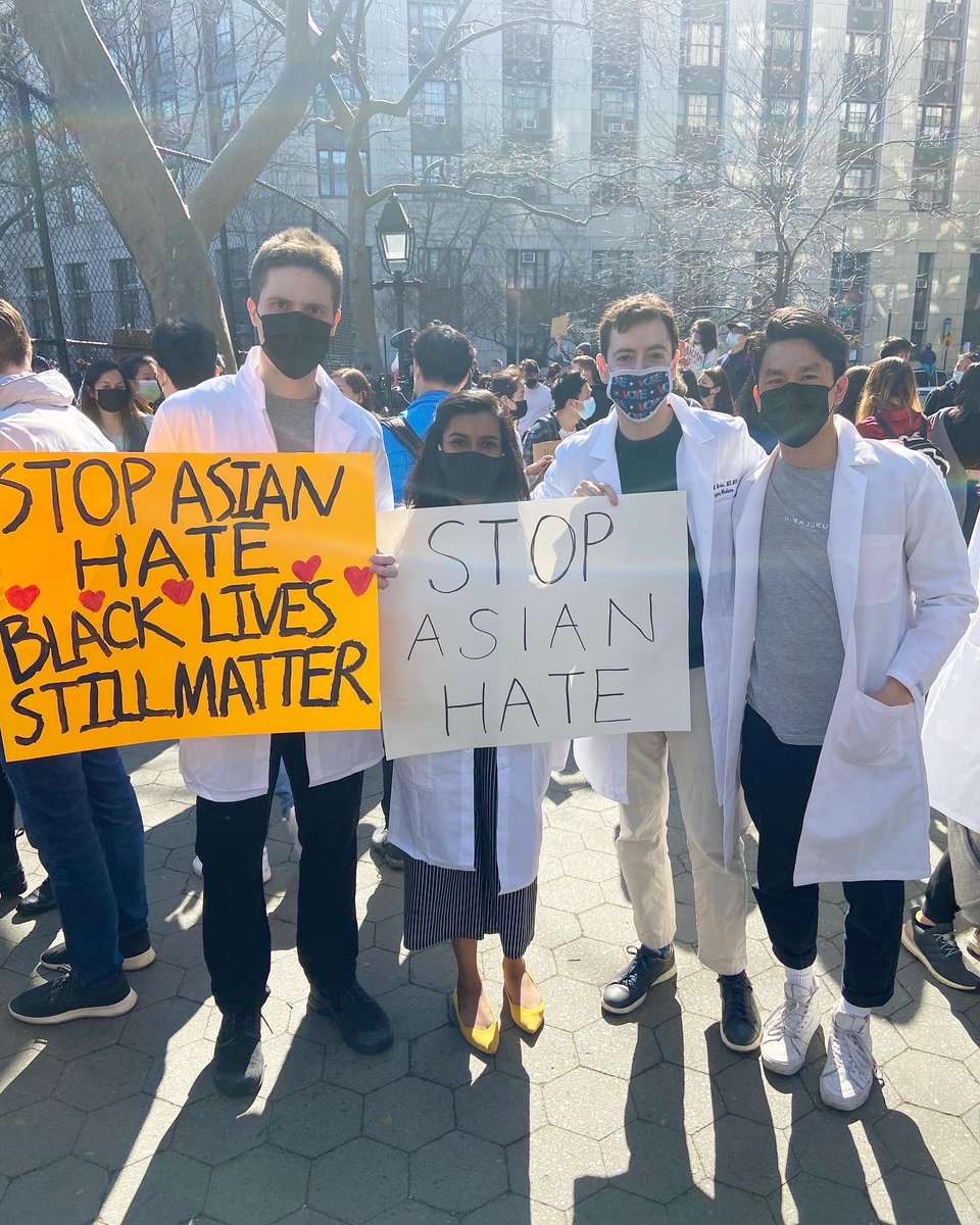 I’ve watched as these fears have slowly become a reality coming to a painful climax this last week. I’m just asking everyone to stop the hate. Nothing more. And to everyone who came out today, thank you for standing with us. Stay safe. #stopasianhate #standwithasians (2/2)