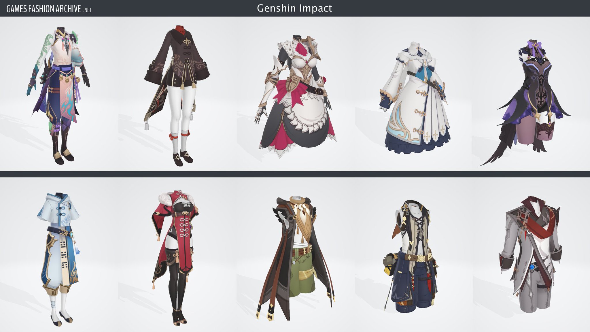Jason Lim on Twitter: "By popular demand, the last of the currently  playable characters from Genshin Impact have been added to the Games  Fashion Archive webviewer. https://t.co/DemndaxBzr" / Twitter