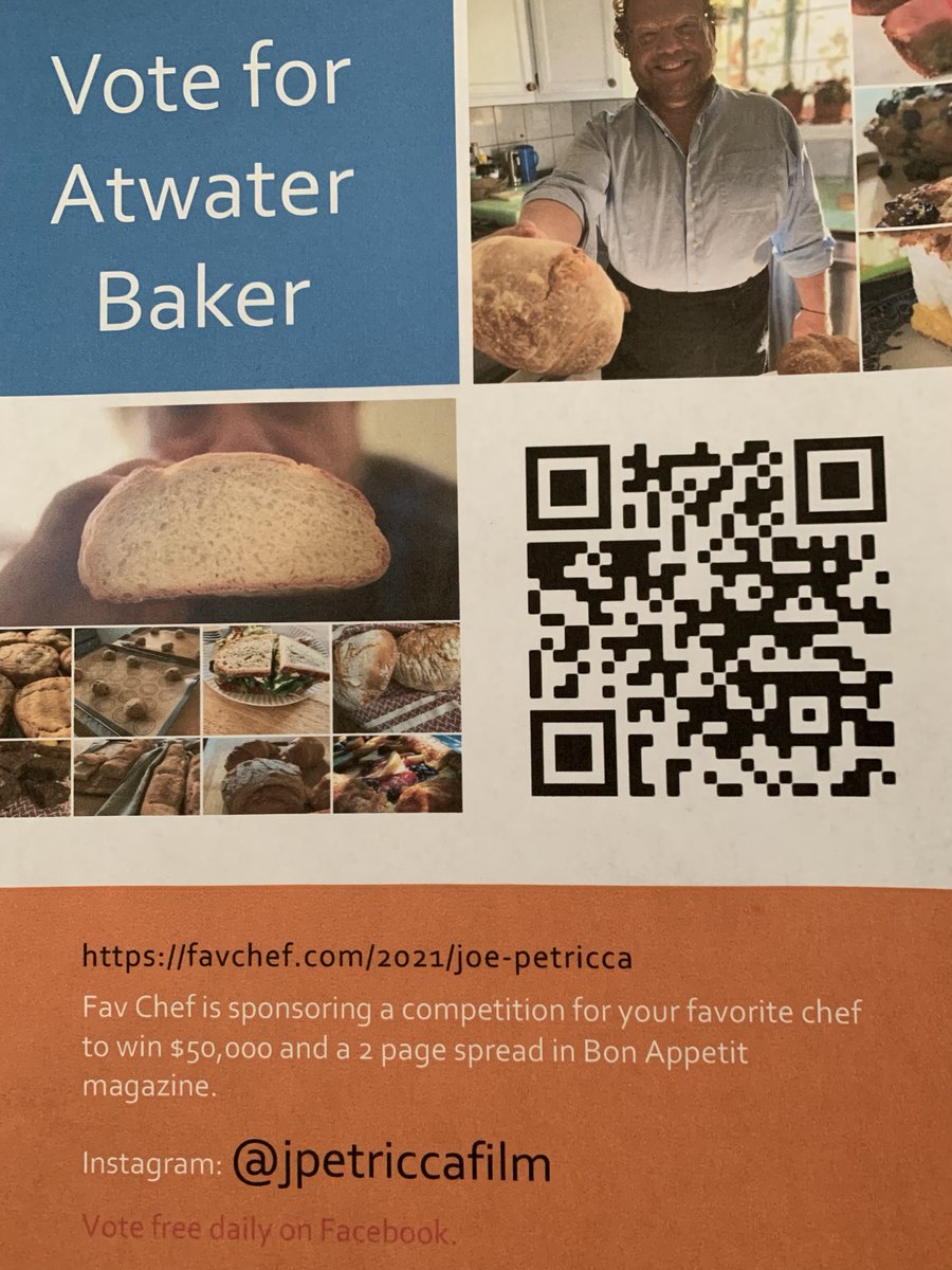 JoePetricca's tweet photo. Local Baker a Fav Chef Quarter Finalist. I made it to the Quarter Finals!!! Thank you all for your support. Voting is more important now than ever - you can vote everyday. Spread the word. https://t.co/hD0OzUX6T3 https://t.co/2Fn312jsn8