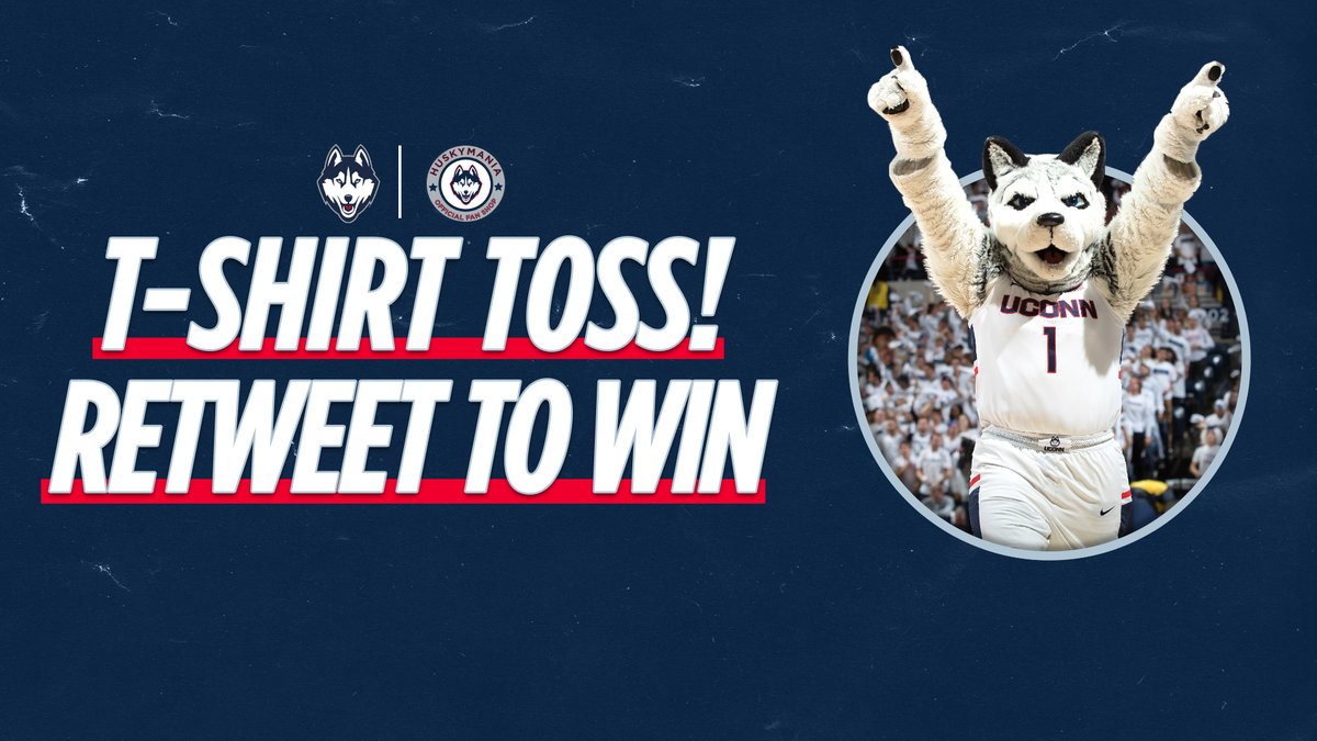UConnHuskies's tweet image. Hey UConn Nation! Show your support tonight for @UConnWBB and retweet this for your chance to win a free t-shirt. Bring the energy and cheer on the squad!

Let's go Huskies 💪 #BleedBlue