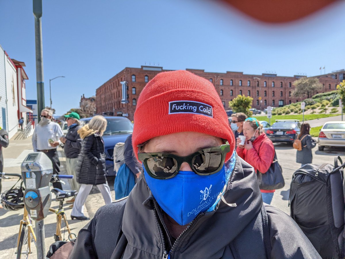 DolphinClubSF's tweet photo. We made it! Celebrating the end of Polar Bear 2020–2021, a unique challenge in the Dolphin Club’s 144-year history. #WeCanDoHardThings https://t.co/h1fI2apOuv