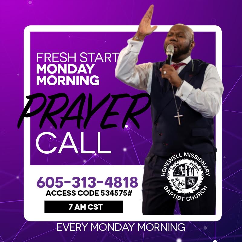 HopewellMB's tweet photo. “God has the answer to every prayer you have.” Sharonda Cawthon

Start your week with the Fresh Start Monday Prayer Call, every Monday morning at 7 am (CST) or watch live on Fb live. https://t.co/loBi327LjZ