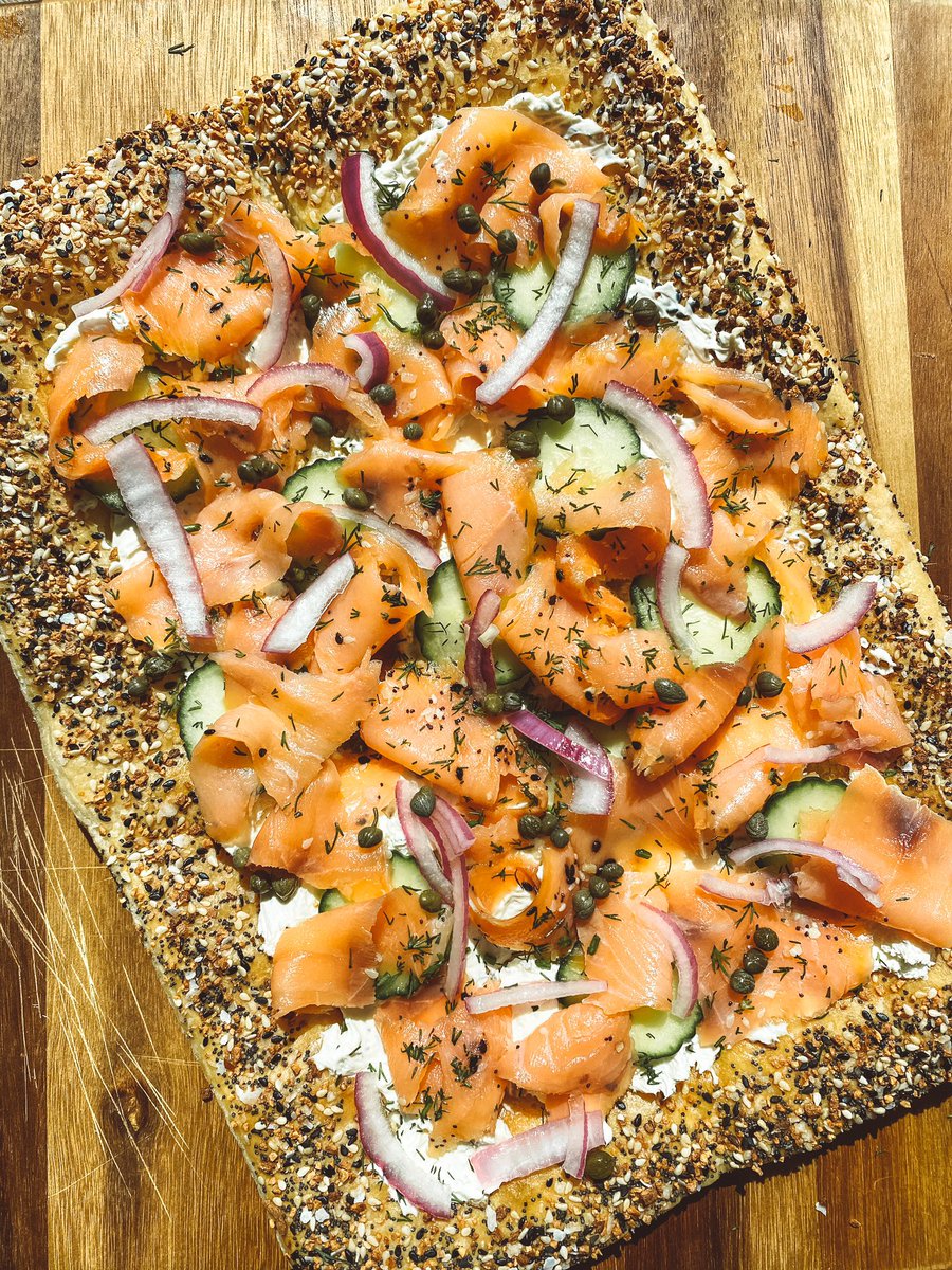 caitlinnallison's tweet photo. This weekends episodes of #CookingwithCait (Episode 1) Everything but the Bagel and Lox tarte 🤤 https://t.co/oyTvT5Pm1t