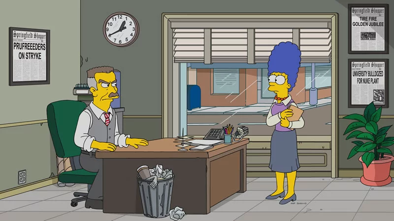 Años felices. Tienen 27. Cumplen sus sueños, Marge como fotógrafa en el periódico local, Homer trabajando en una nueva start-up de blanqueamiento dental. Son jóvenes, felices y no tienen hijos. Y entonces pasa Bart. O sea, ya había pasado hacía décadas, pero eso.