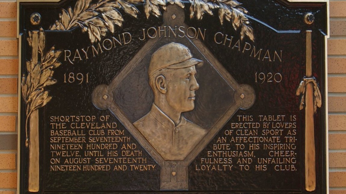 WarOnTheDiamond's tweet photo. Lost for decades, #RayChapman's plaque was hung in #HeritagePark, March 20, 2007. This piece of baseball history is highlighted in our upcoming documentary. #Waronthediamond #Chappie #Cleveland #Indians #MLB #SABR #documentary #History #baseball https://t.co/fwqtxI4mer
