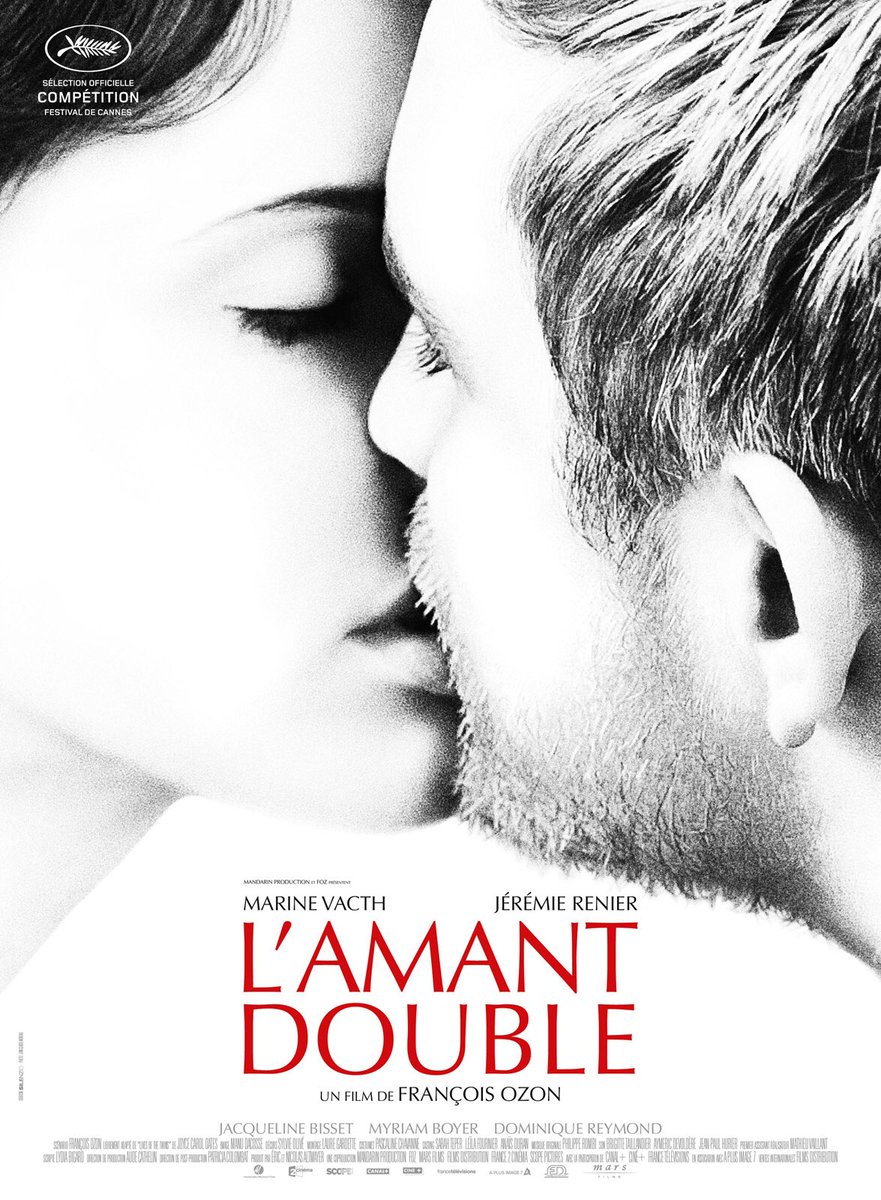 MitraEtemad's tweet photo. La soirée cinéma continue sur @France2tv avec L’amant Double de @francois_ozon 🙏
Un sublime thriller intriguant avec Marine Vacth et Jérémie Renier ❤️
#LamantDouble https://t.co/zhxX1uE7Y8