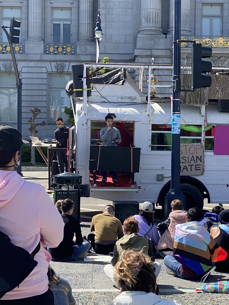 ShaneKrpata's tweet photo. From today’s Solidarity March from the Castro to Chinatown in SF ✊🏳️‍🌈🏳️‍⚧️ #StopAsianHate 
@SisterRoma @honeymahogany @JamesColemanSSF 
Thank you @GetOnTheBAAAHS and @harveymilkclub 🙌✨💖💕 https://t.co/TosEy38DtN