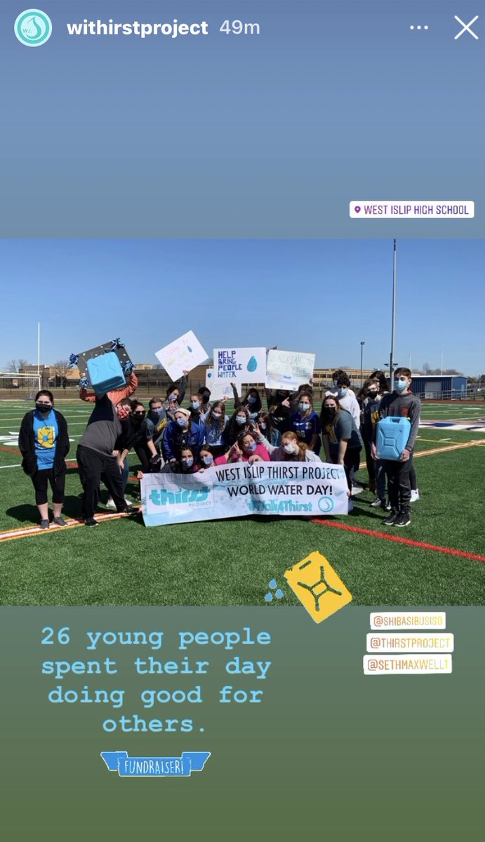 WIThirstProject's tweet photo. @thirstproject  @drbman12  @TweetingPureAu  @CraigGielarows1  @KristinKelly321  @LynnMcveety  @WestIslipHSPTSA  @wistudentsenate  @WIHSLions  We have raised over $360 so far! More sponsors will give their per lap donations to our club members this week! 💦💙💛💦 https://t.co/1Wcv4d08Jr