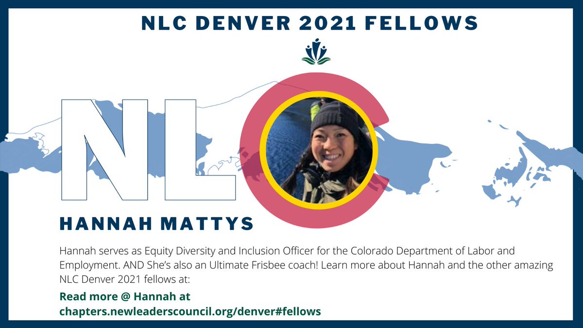 NLCDenver's tweet image. Say hello to Hannah Mattys, an NLC Denver 2021 fellow! Hannah serves as Equity Diversity and Inclusion Officer for the Colorado Department of Labor and Employment. AND She’s also an Ultimate Frisbee coach! Learn more about Hannah at: buff.ly/38Y9pT9