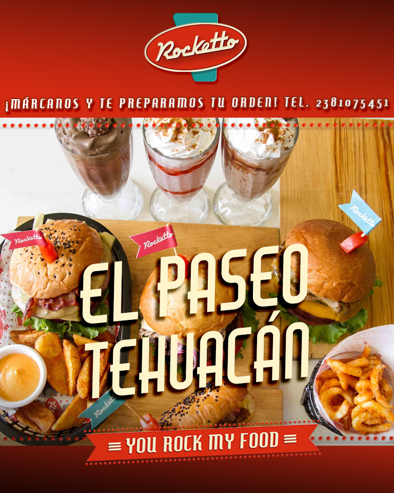 RockettoOficial's tweet photo. ¡ROCK, BURGERS Y MALTEADAS! 🤟🏻🍔🥤
#Tehuacán Centro Comercial El Paseo.
Horarios: 
DOM 
11: 30AM A 7PM EN RESTAURANTE, A DOMICILIO Y PARA LLEVAR.
LUN
11:30AM A 7PM SOLO EN SERVICIO A DOMICILIO Y PARA LLEVAR.
MAR A SÁB 
11: 30 AM A 8:30PM EN RESTAURANTE, A DOMICILIO Y PARA LLEVAR. https://t.co/kBwDGASGSt
