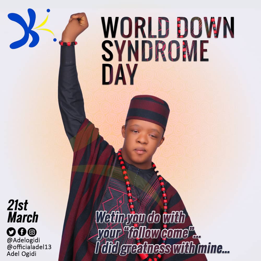 Wetin you do with your follow come?
Happy WORLD DOWN SYNDROME DAY🤸🤸
#Adelshimi #DownSyndrome #DownSyndromeDay #WDSD2021