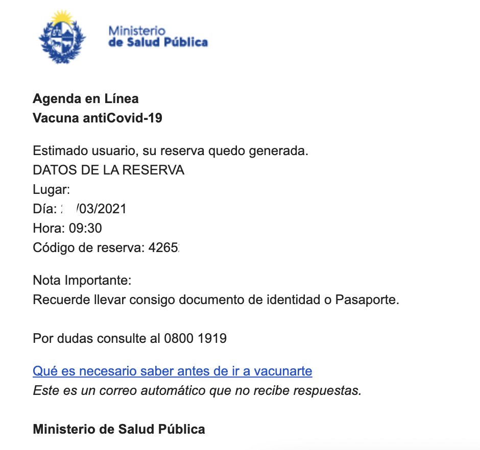 marcos_galperin's tweet photo. 49 años...reserva para vacunación confirmada para fin de mes; a través de internet y esperando mi turno...la segunda dosis también confirmada para mediados de Mayo. Gracias Uruguay! https://t.co/CuR6YChdOk