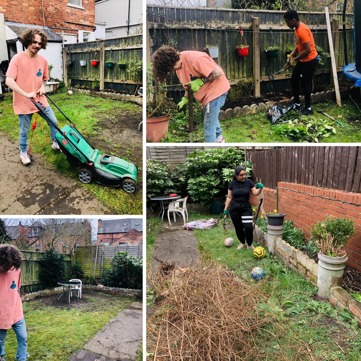 NottinghamCAN's tweet photo. Today, we got back to our roots 😉 and did some gardening for Rose.

It was amazing to see the look on her face when we finished and also her neighbours faces when they got a free trampoline!

If you want to help in your communities, DM us and get involved! The more, the merrier! https://t.co/tVO6zxKEiS