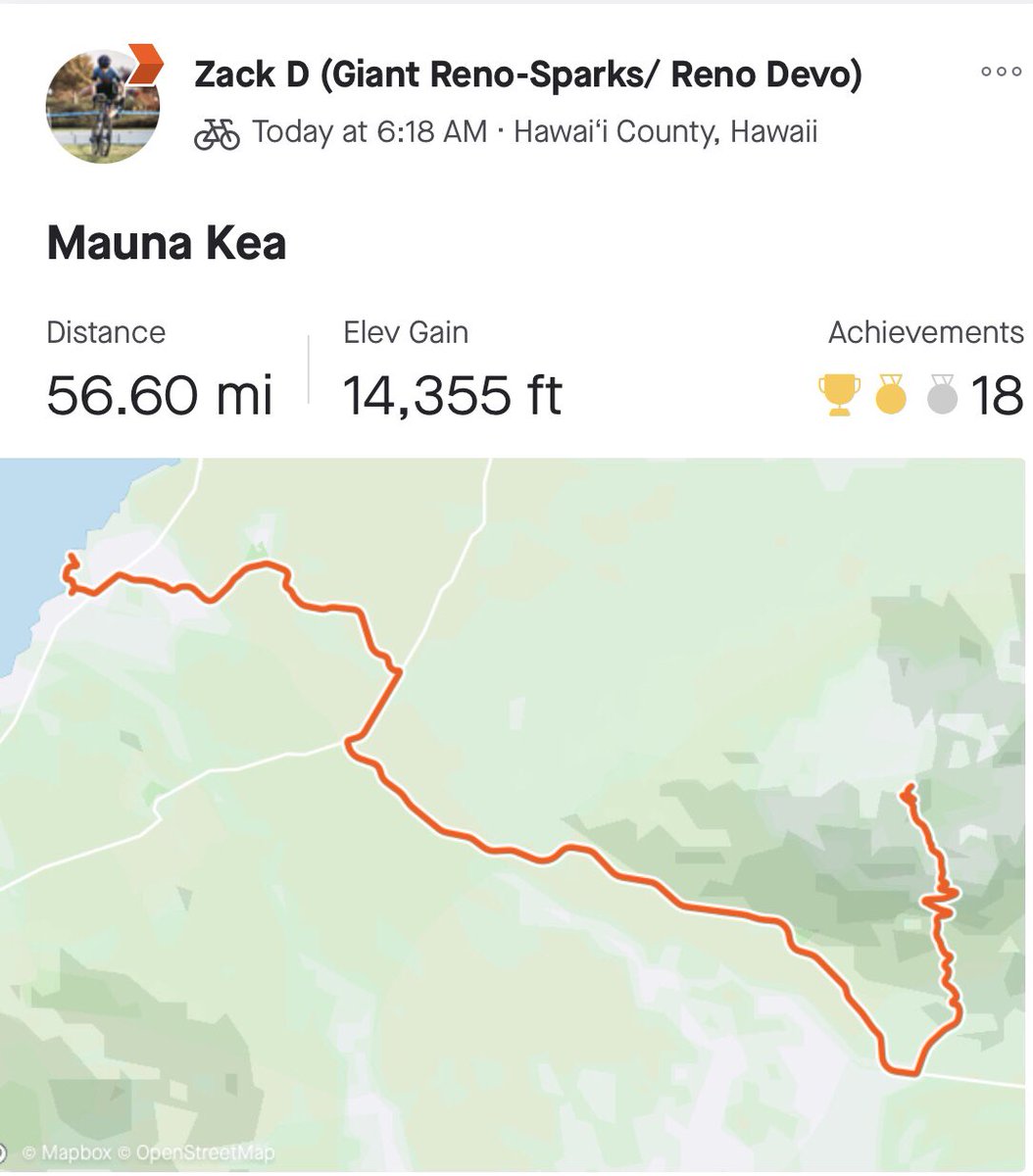 Shout out to Spanish Springs sophomore Zack DeLong! He just tackled the world’s most difficult cycling climb, Mauna Kea in Hawaii, and he’s the youngest to ever do it! Over 14,000 ft. of elevation gain in the rain, wind, &amp; snow in 6 1/2 hours! #EverythingSpanishSprings 👏🏻👏🏻👏🏻