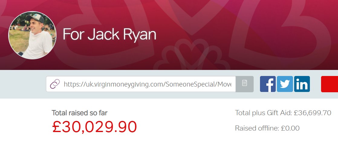 RachelKelly_3's tweet photo. THANK YOU to everyone who has moved or donated this weeked as we remembered our very special friend &amp; colleague Jack. An incredible £30,000 has been raised in his memory! He moved so many of us &amp; this weekend we moved for him https://t.co/NIYtAc8r0q #villa #MoveForJack #PwCProud https://t.co/fOcB2AKc1H