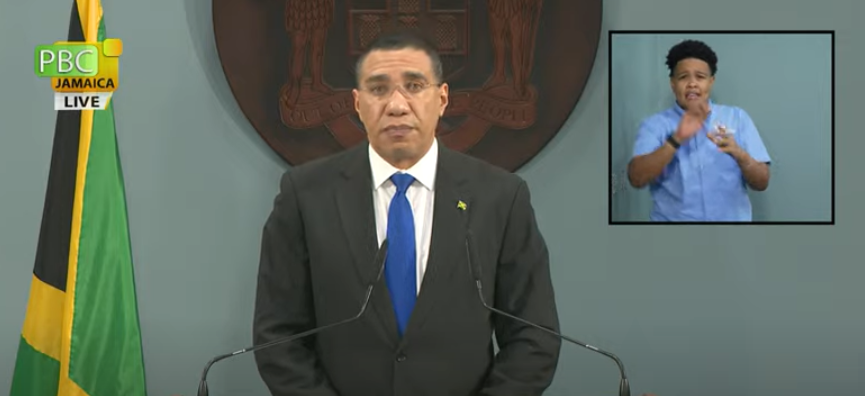 JamaicaGleaner's tweet photo. NOW: Prime Minister @AndrewHolnessJM opens #COVID press conference with data on deaths in #Jamaica as a result of the virus. He says the situation has now been creating more emotional and psychological stress. https://t.co/UJz2yvyRI4